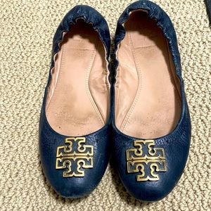 Tory Burch Navy Flats Sz 9.5